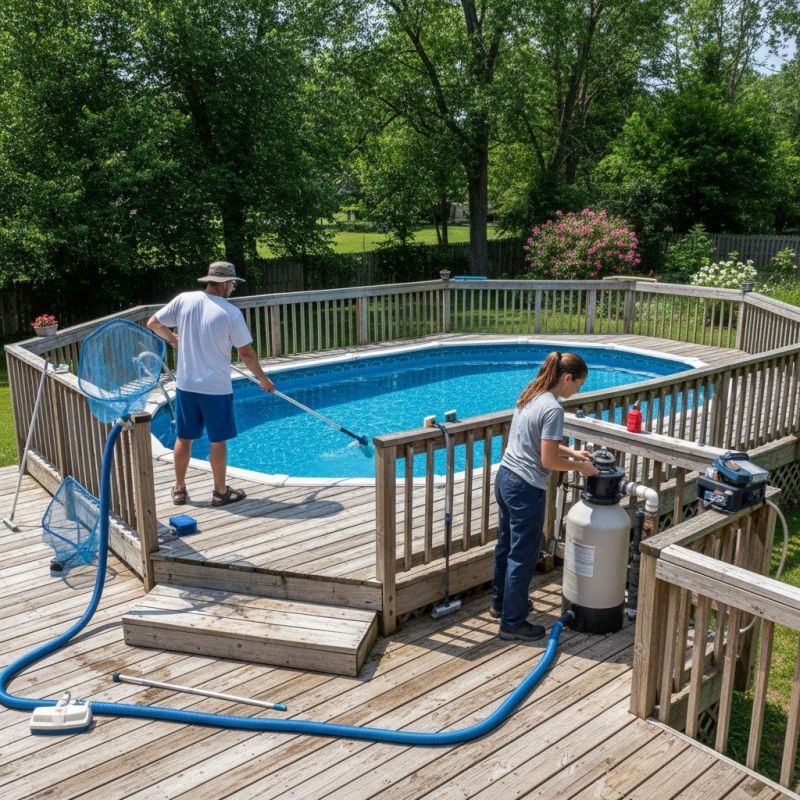 Pool Deck Algae Removal